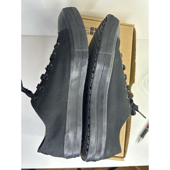 Shoes For Crews 38852W Wide Delray Black Lace-Up Canvas Sneaker M 8 W 9.5 NIB - Picture 6 of 7